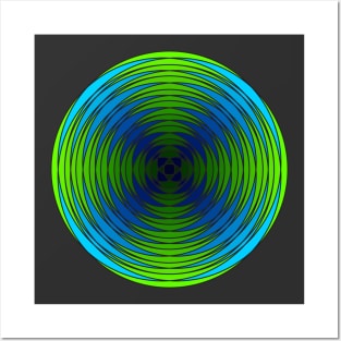 Fuzzy Circular Logic Green 3 Posters and Art